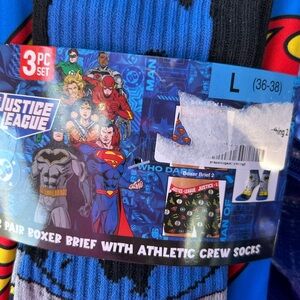 Batman Men's Boxer Briefs & Crew Socks - Black, Blue, Red, Yellow